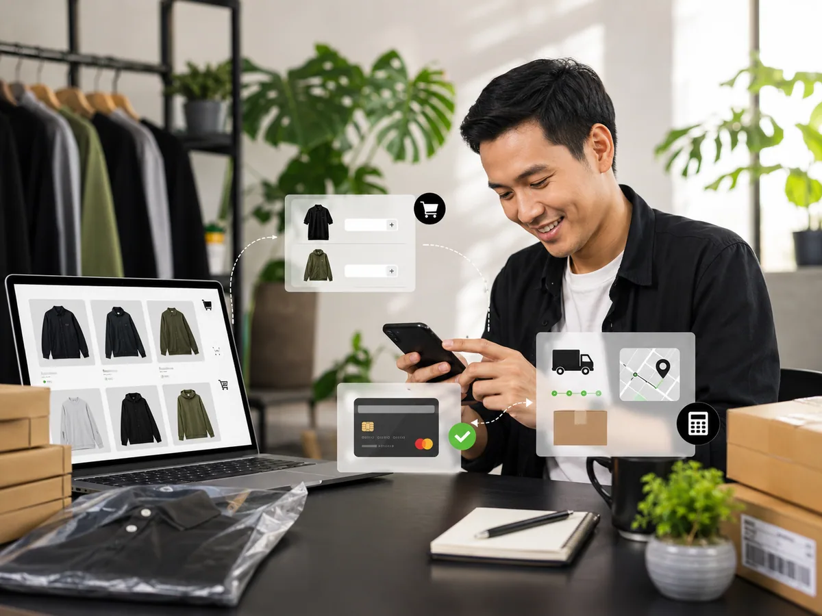 Fitur penting website toko online: katalog produk, keranjang belanja, pembayaran, dan perhitungan ongkos kirim