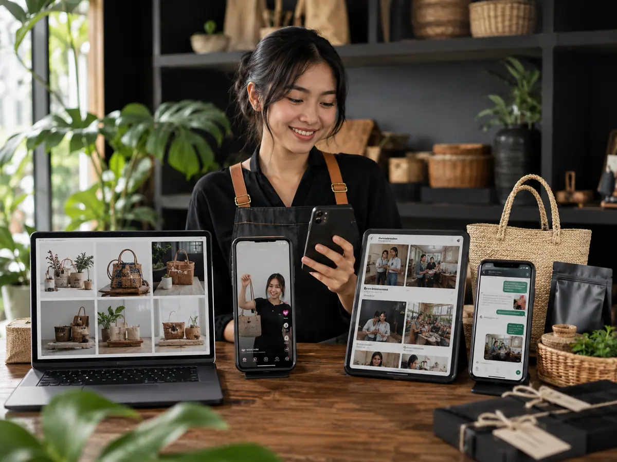 Perbandingan karakter platform media sosial Instagram, TikTok, Facebook, dan WhatsApp untuk bisnis UMKM