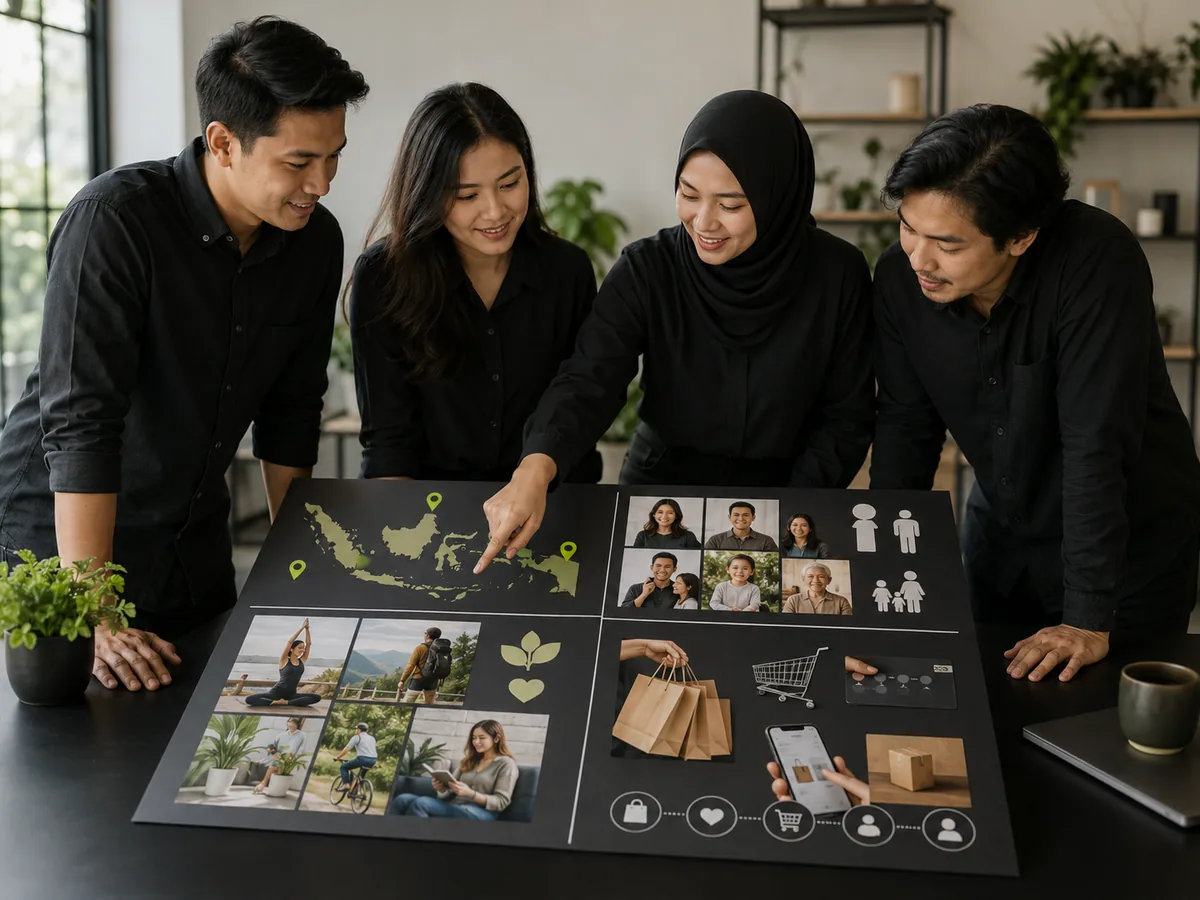 Empat jenis segmentasi pasar: geografis, demografis, psikografis, dan perilaku konsumen