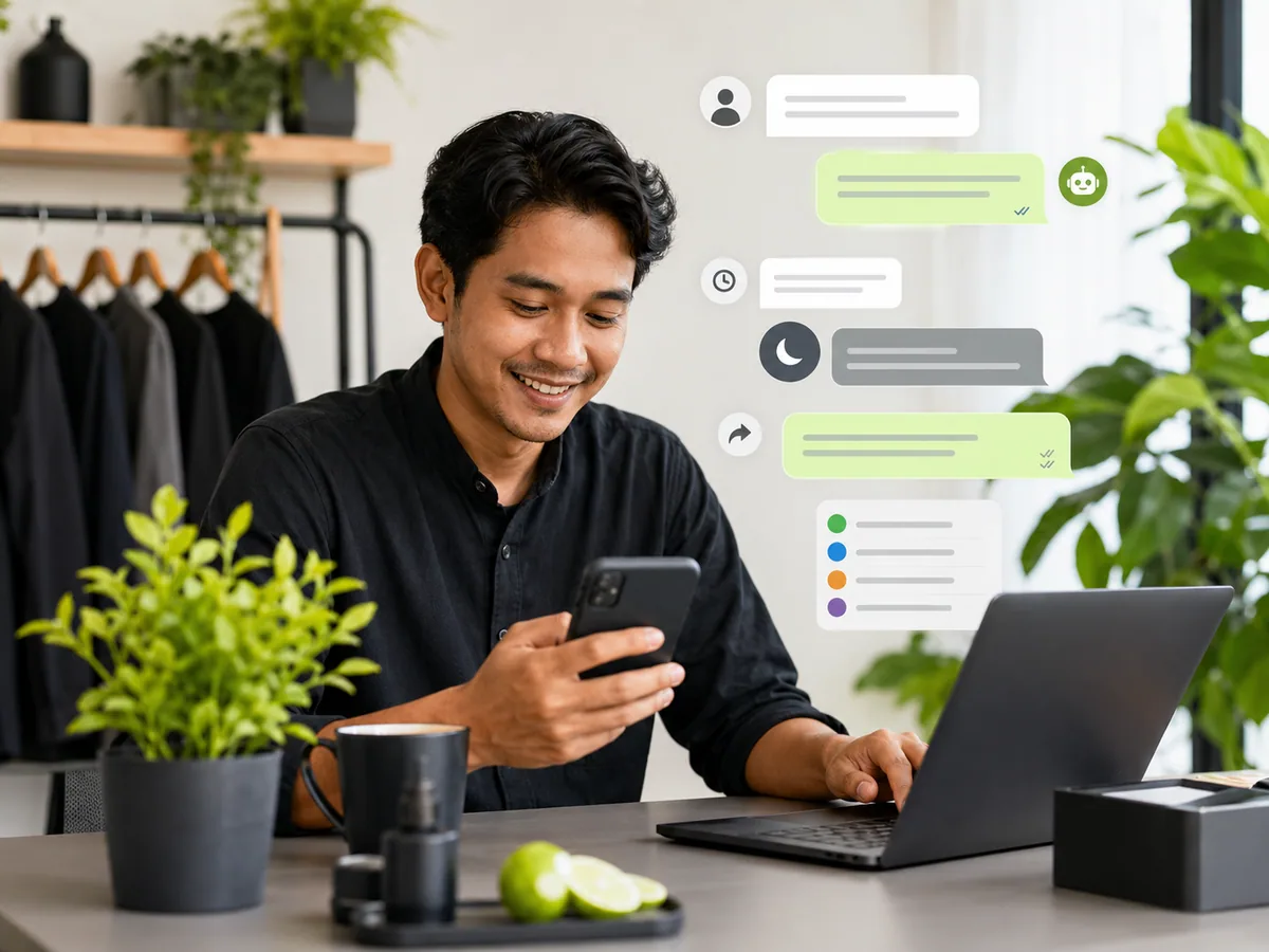 Fitur otomatis WhatsApp Business app: pesan sambutan, pesan di luar jam kerja, balasan cepat, dan label kontak