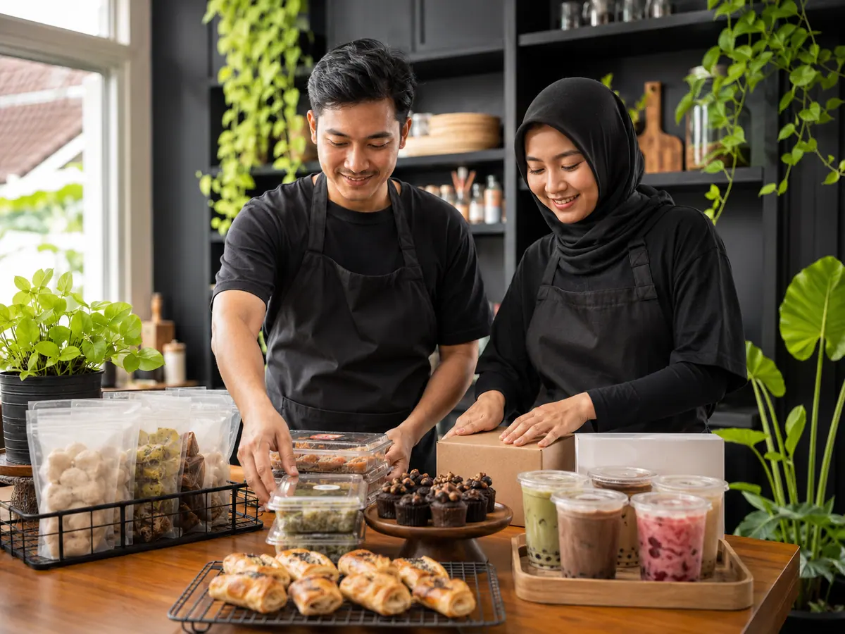 Aneka ide bisnis kuliner modal kecil seperti frozen food, kue rumahan, dan minuman kekinian yang dijual dari rumah