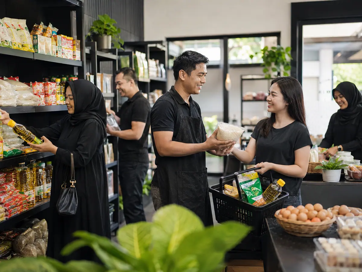 Toko koperasi konsumen menyediakan sembako dan kebutuhan harian dengan harga wajar