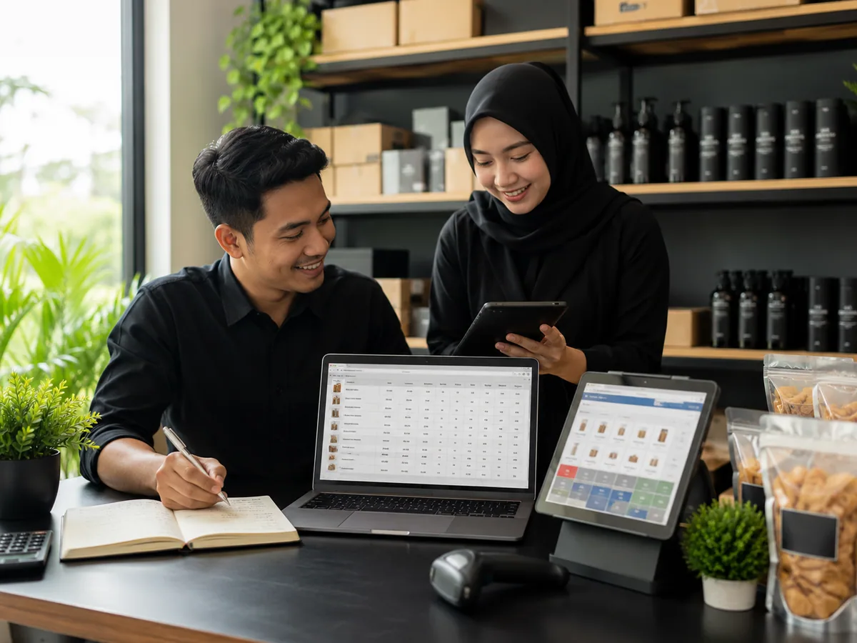 Pilihan tools manajemen stok dari buku catatan, spreadsheet, hingga aplikasi kasir dan software inventory