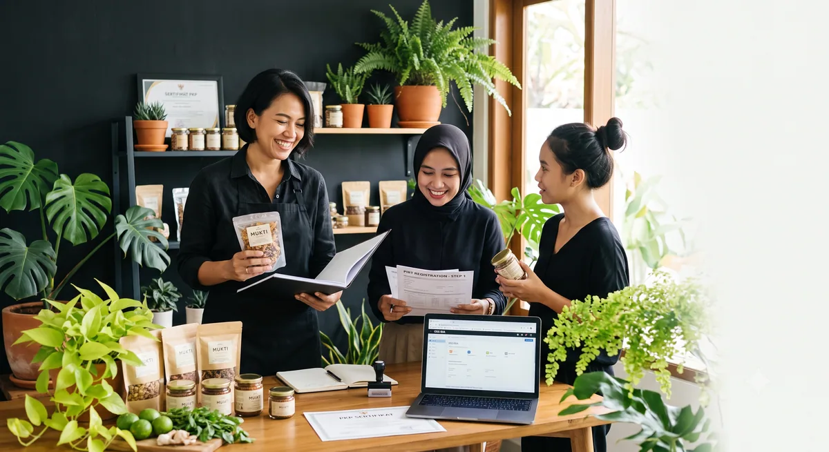 Alur langkah mengurus izin PIRT dari pendaftaran OSS, penyuluhan keamanan pangan, verifikasi sarana, sampai terbit nomor PIRT